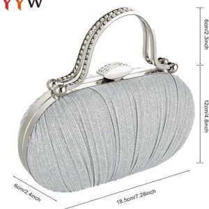 Elegant Silver Clutch Bag